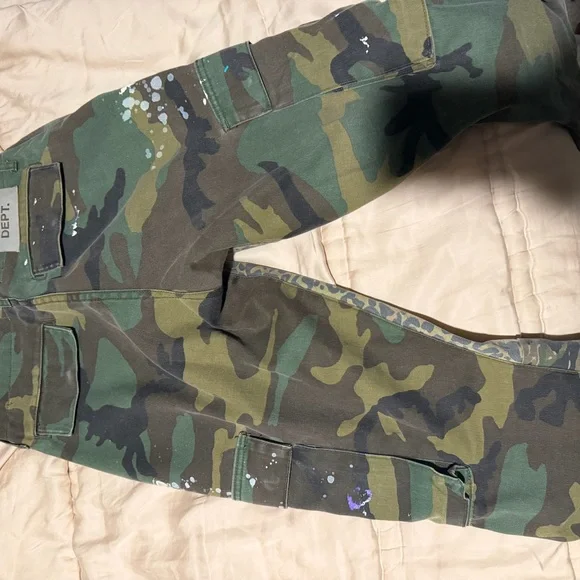 Gallery Dept Green Camouflage Kids Pants - Picture 2 of 5